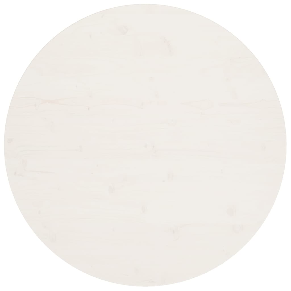 vidaXL Blat de masă, alb, Ø90x2,5 cm, lemn masiv de pin
