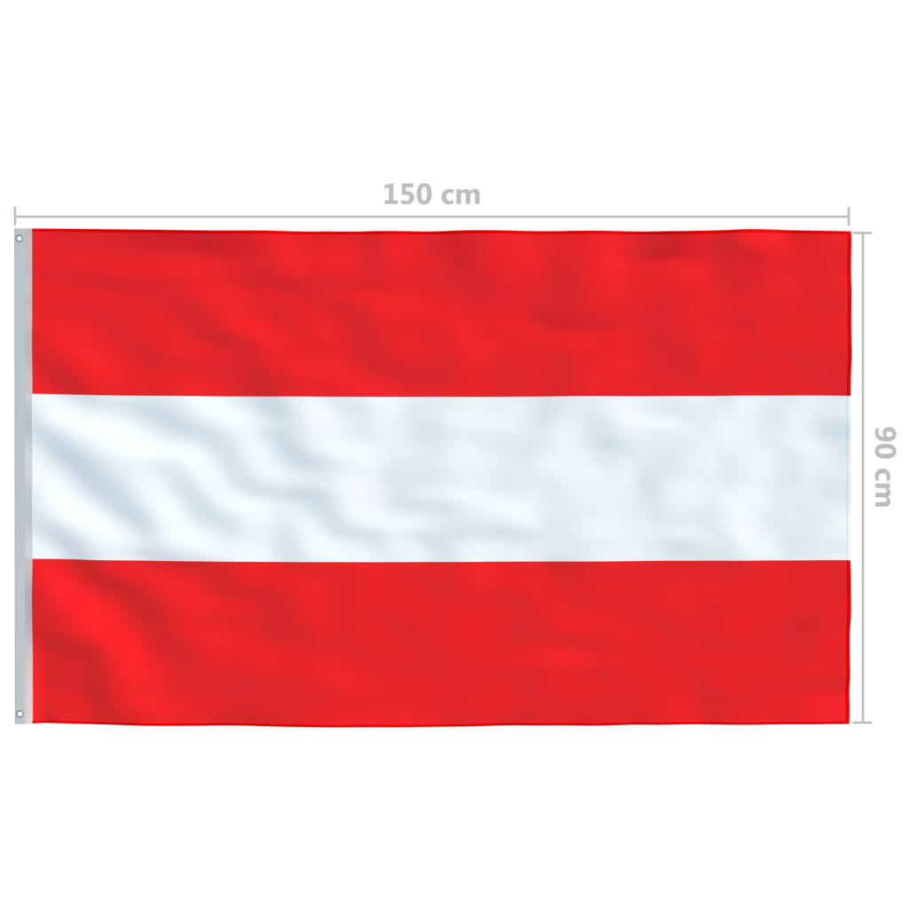 vidaXL Steag Austria și stâlp din aluminiu, 6 m