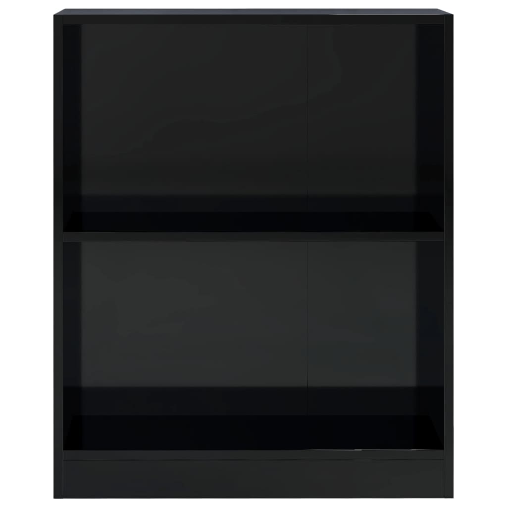 vidaXL Bibliotecă, negru extralucios, 60x24x76 cm, lemn compozit