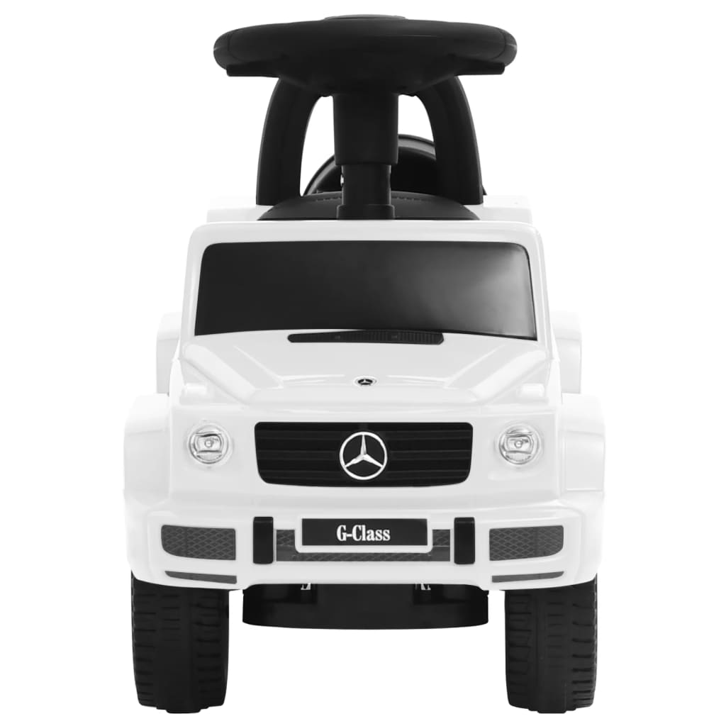 vidaXL Mașinuță pentru pași Mercedes-Benz G63, alb