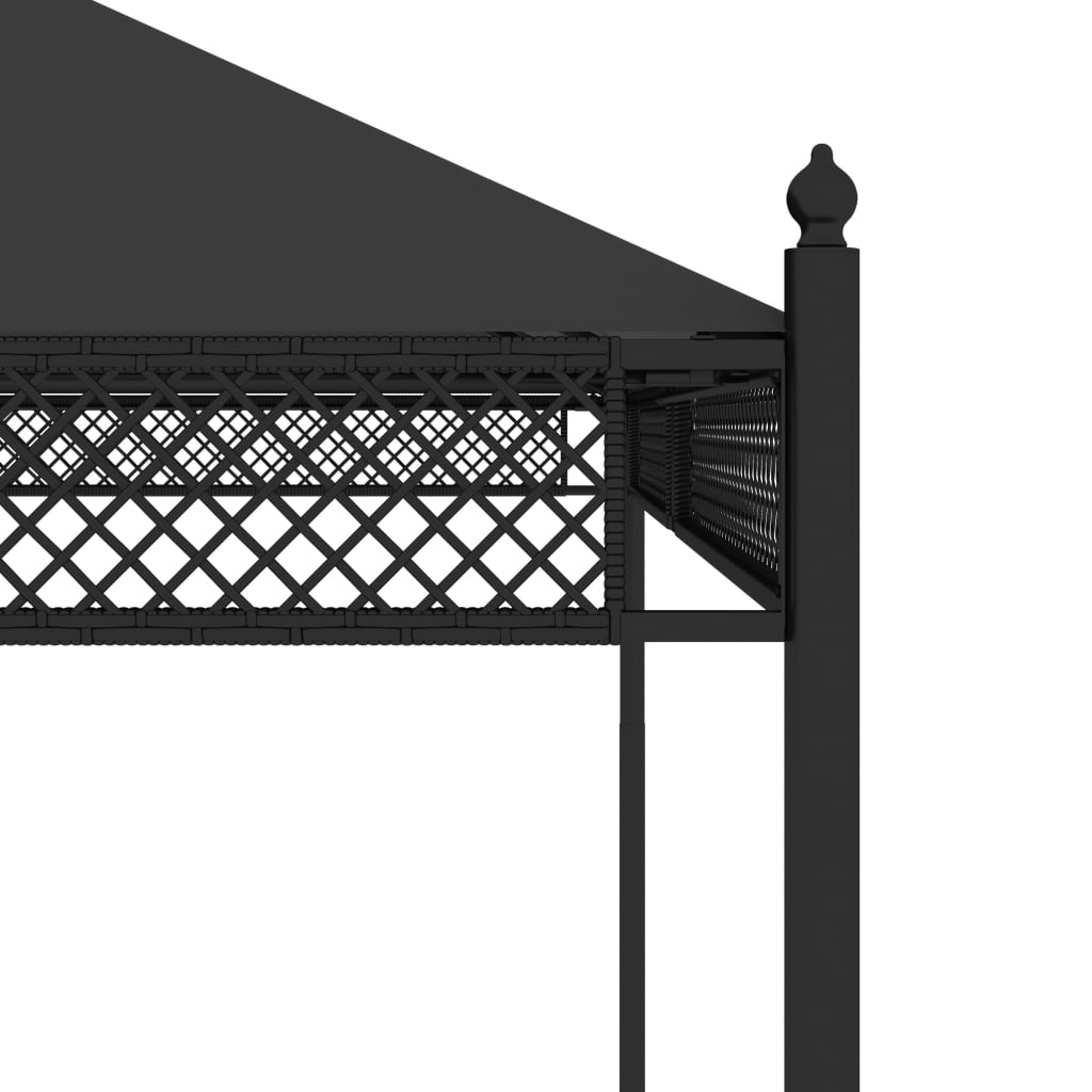 vidaXL Pavilion cu perdele, antracit, 3,5 x 3,5 x 3,1 m