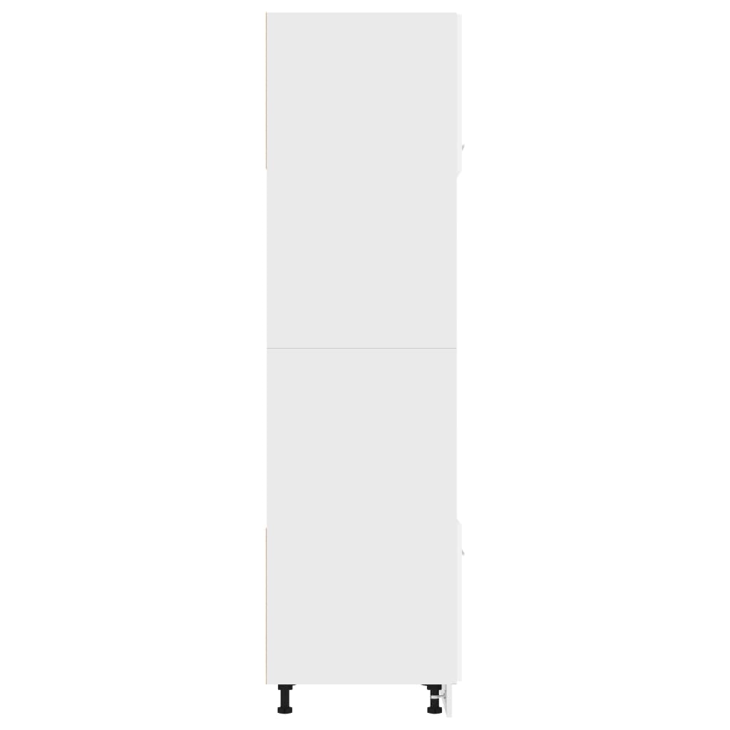 vidaXL Dulap cuptor microunde, alb extralucios, 60 x 57 x 207 cm, PAL