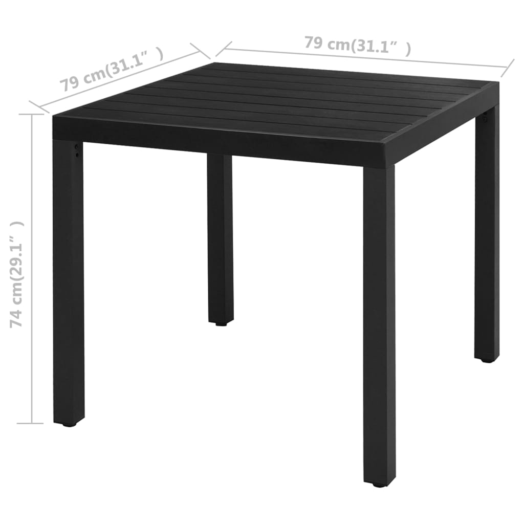 vidaXL Set mobilier de grădină, 3 piese, negru, ratan PVC