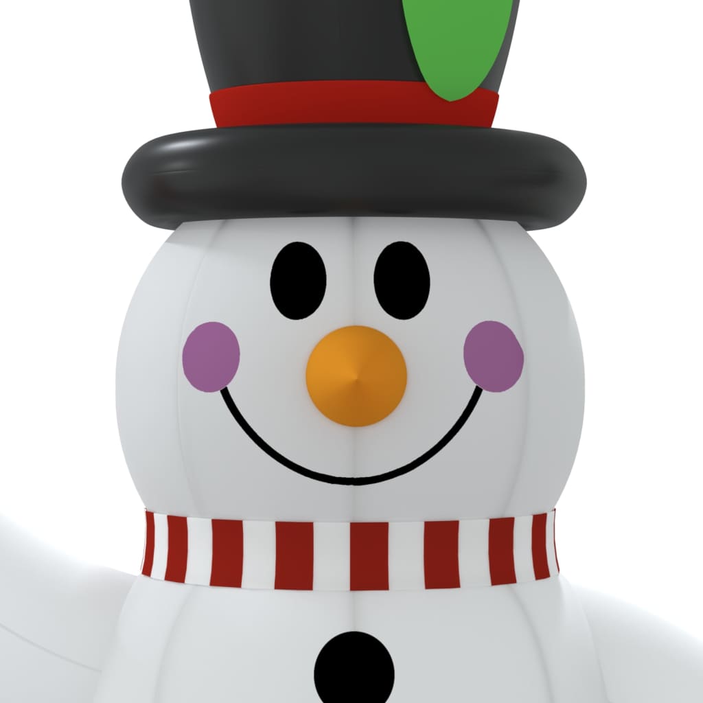 vidaXL Om de zăpadă gonflabil cu LED-uri, 120 cm