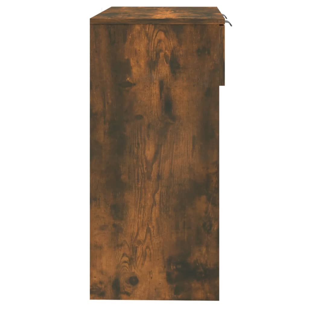 vidaXL Măsuță consolă, stejar fumuriu, 90x36x75 cm, lemn prelucrat