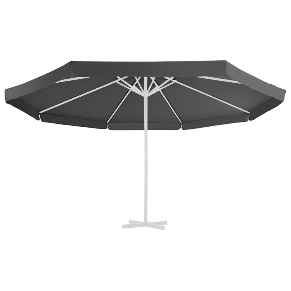 vidaXL Pânză de schimb umbrelă de soare de exterior, antracit, 500 cm
