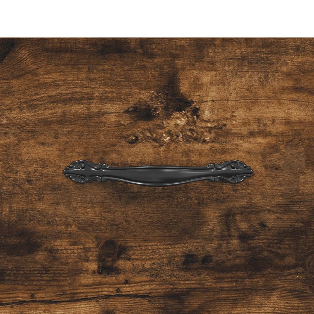 vidaXL Bancă de pantofi, stejar fumuriu, 102x35x55 cm, lemn prelucrat