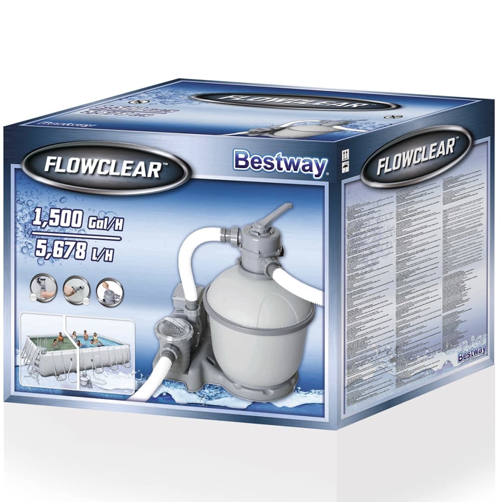 Bestway Pompă de filtrare cu nisip Flowclear, 5678 L/h, 58497
