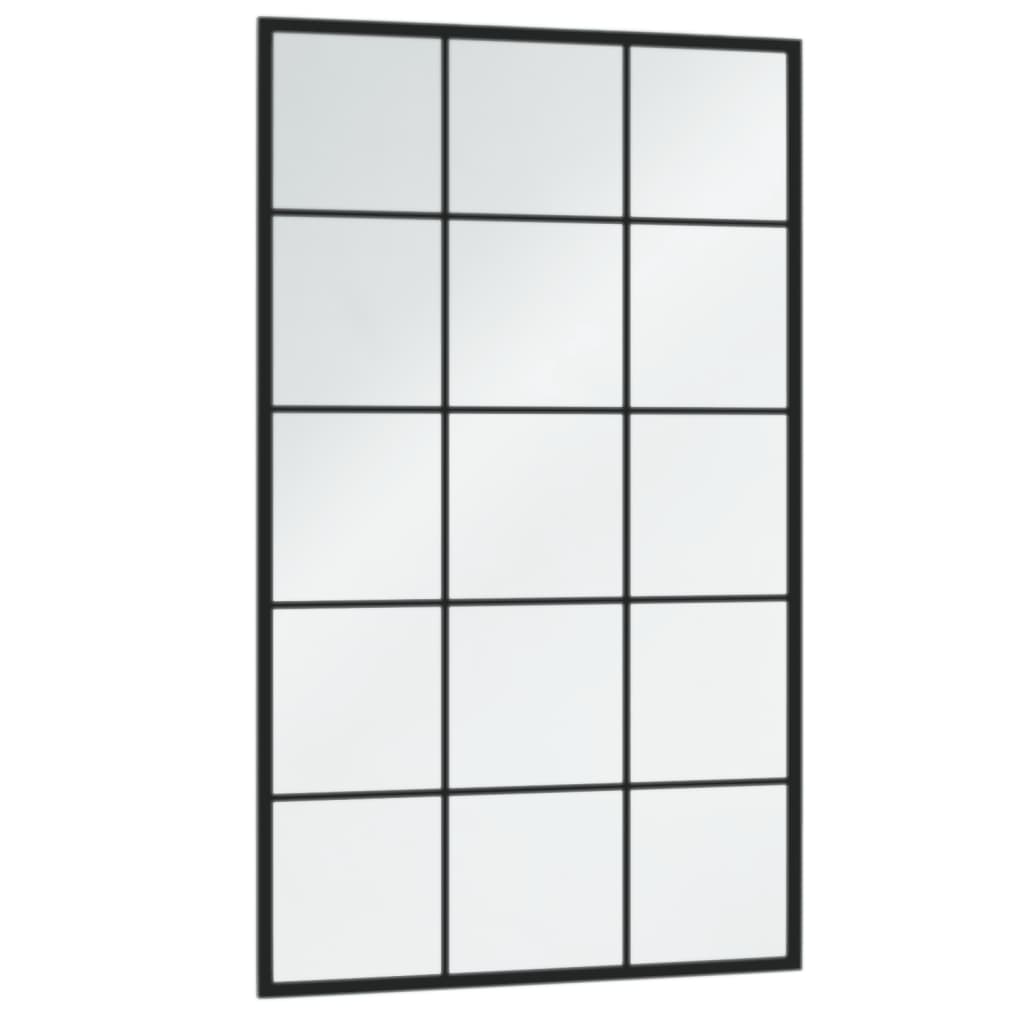 vidaXL Oglindă de perete,negru, 100 x 60 cm, metal