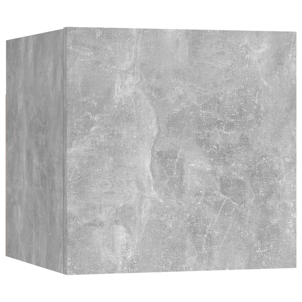 vidaXL Noptiere, 2 buc., gri beton, 30,5x30x30 cm, lemn prelucrat