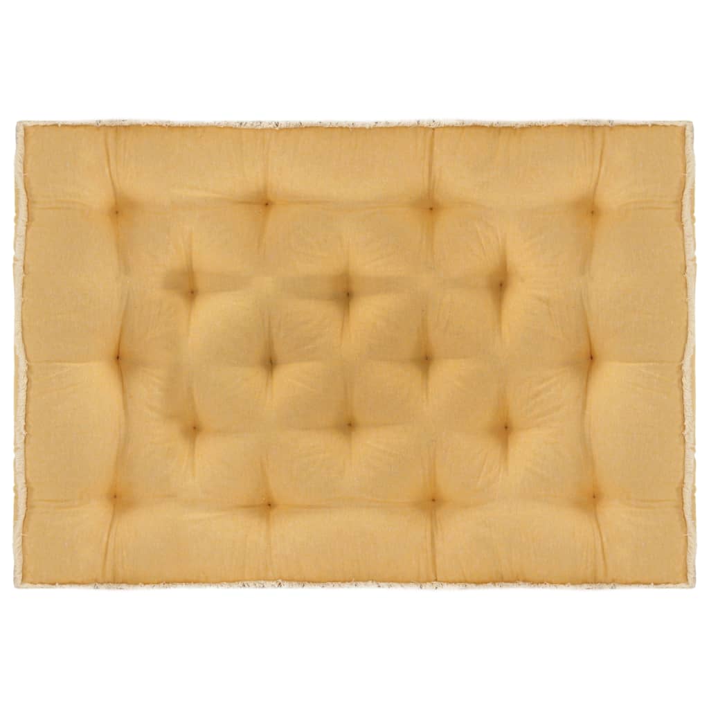 vidaXL Pernă pentru canapea din paleți, galben, 120 x 80 x 10 cm
