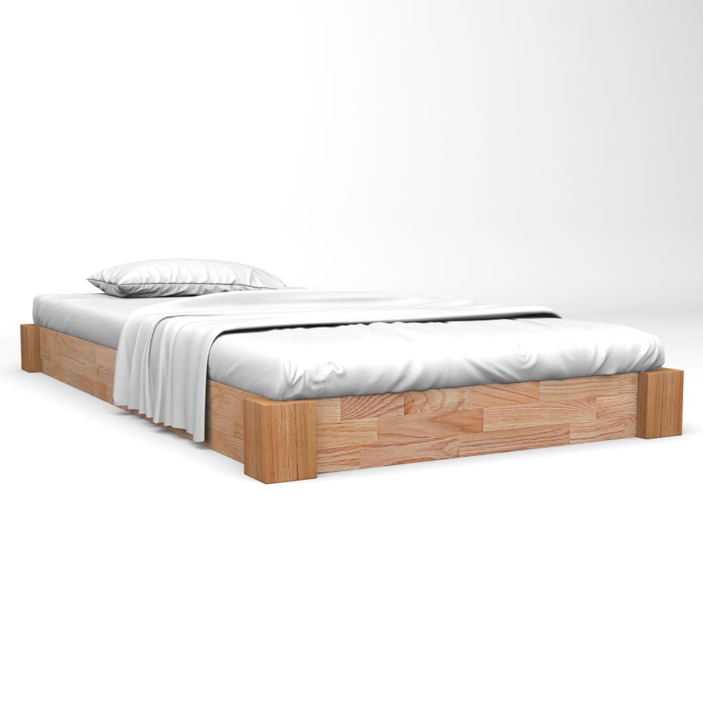 vidaXL Cadru de pat, 90 x 200 cm, lemn masiv de stejar