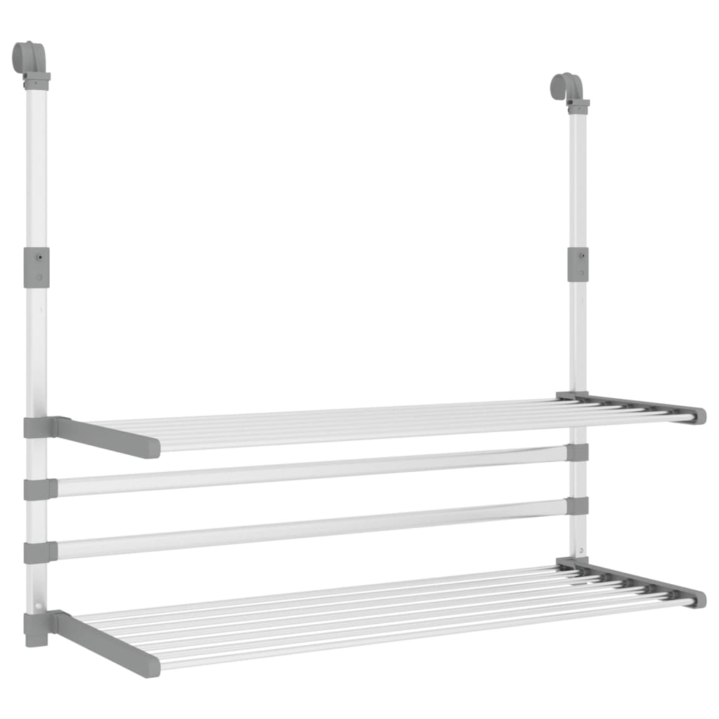 vidaXL Suport de uscare pentru balcon 89x25x(60-95) cm aluminiu