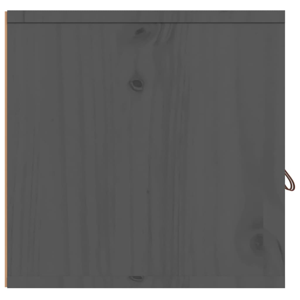 vidaXL Dulap de perete, gri, 80x30x30 cm, lemn masiv de pin