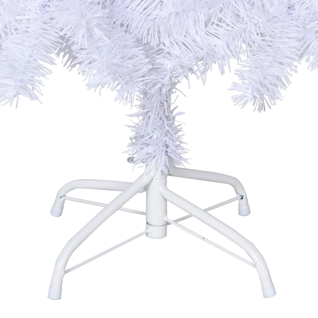 vidaXL Brad de Crăciun artificial cu ramuri groase, alb, 120 cm, PVC