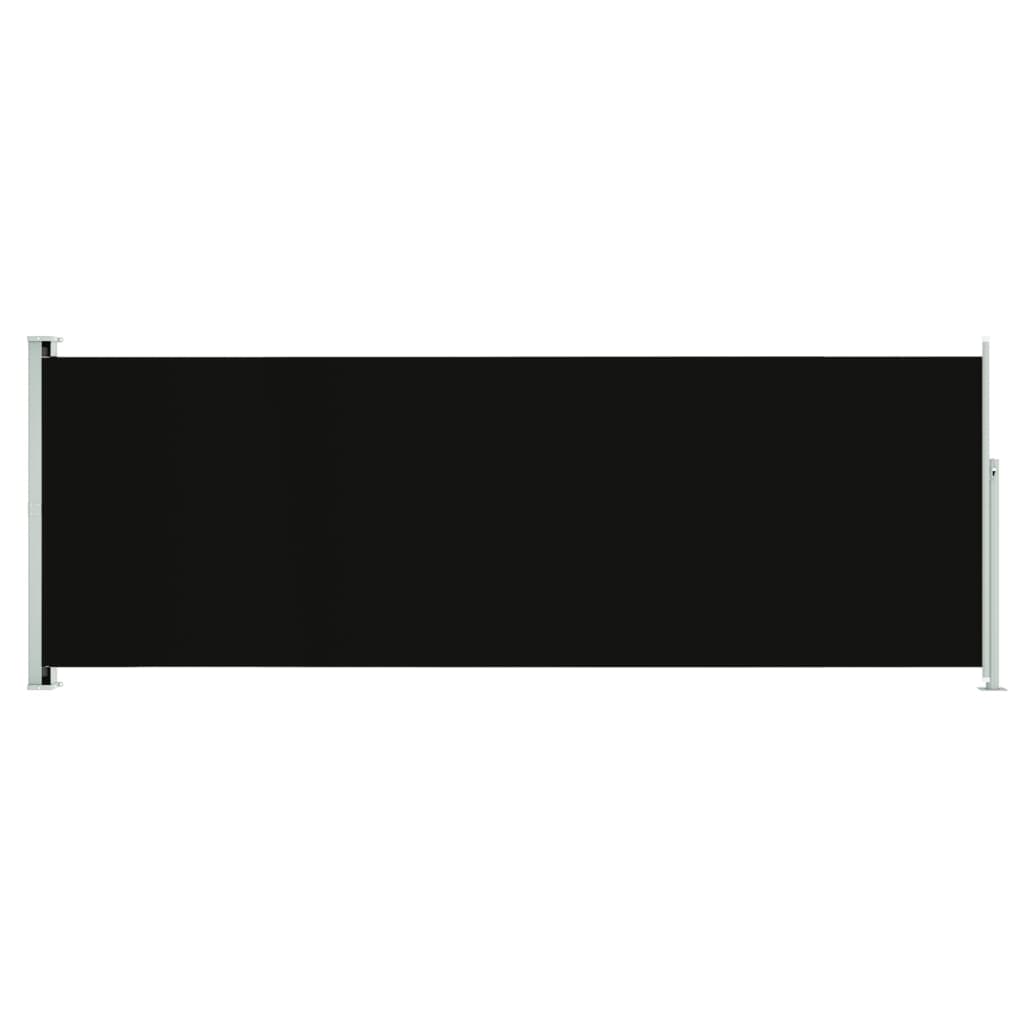 vidaXL Copertină laterală retractabilă de terasă, negru, 220x600 cm