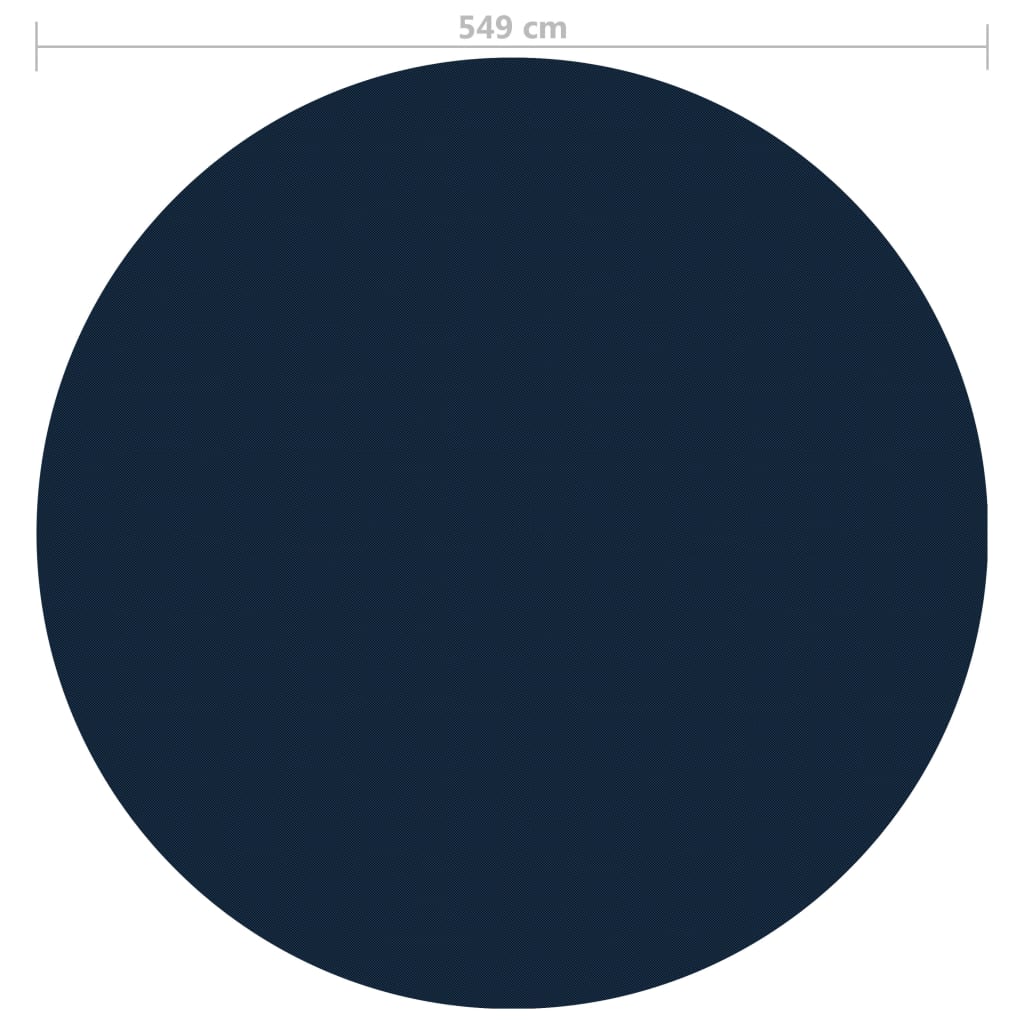 vidaXL Folie solară plutitoare piscină, negru/albastru, 549 cm, PE