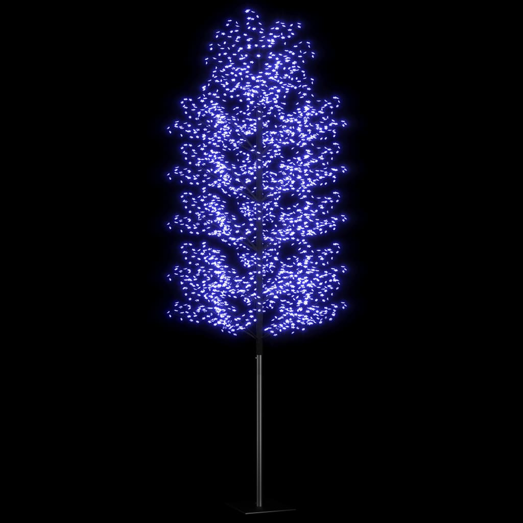 vidaXL Pom Crăciun, 2000 LED-uri lumină albastră flori de cireș 500 cm