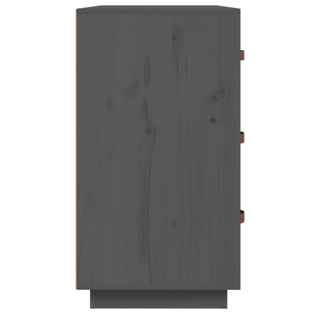 vidaXL Servantă, gri, 80x40x75 cm, lemn masiv de pin