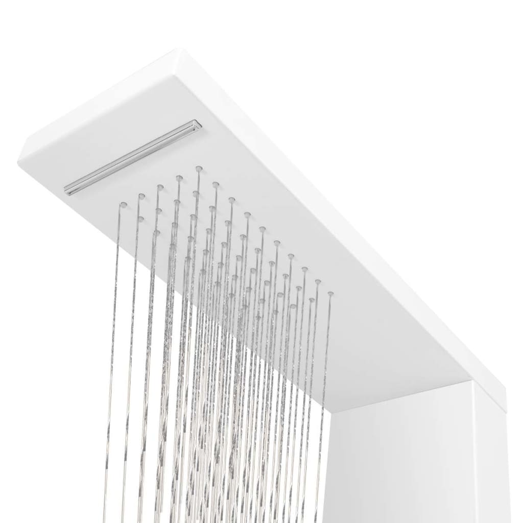 vidaXL Sistem panel de duș din aluminiu, alb mat