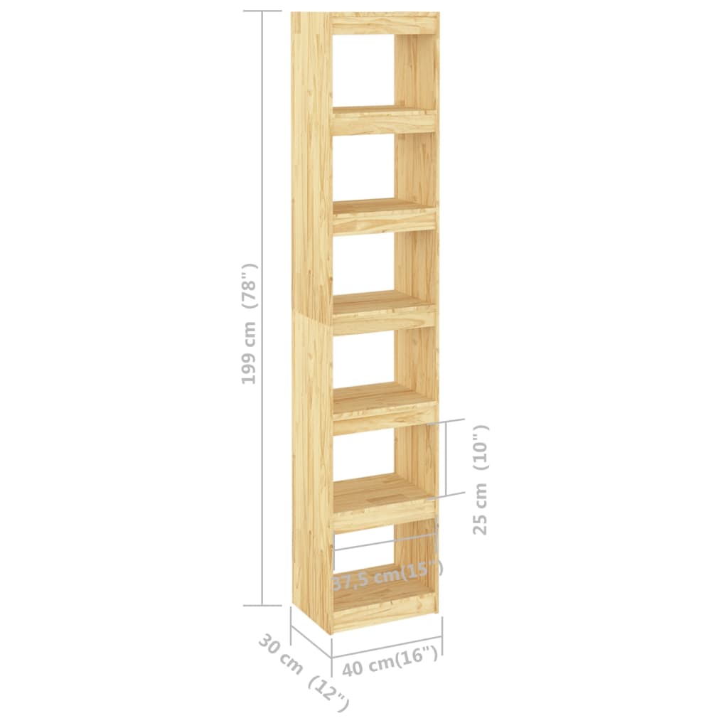 vidaXL Bibliotecă/Separator cameră, 40x30x199 cm, lemn masiv pin