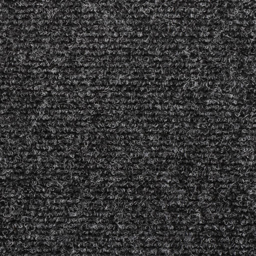 vidaXL Covorașe de scări cusătură punch, 15 buc., gri, 65x21x4 cm