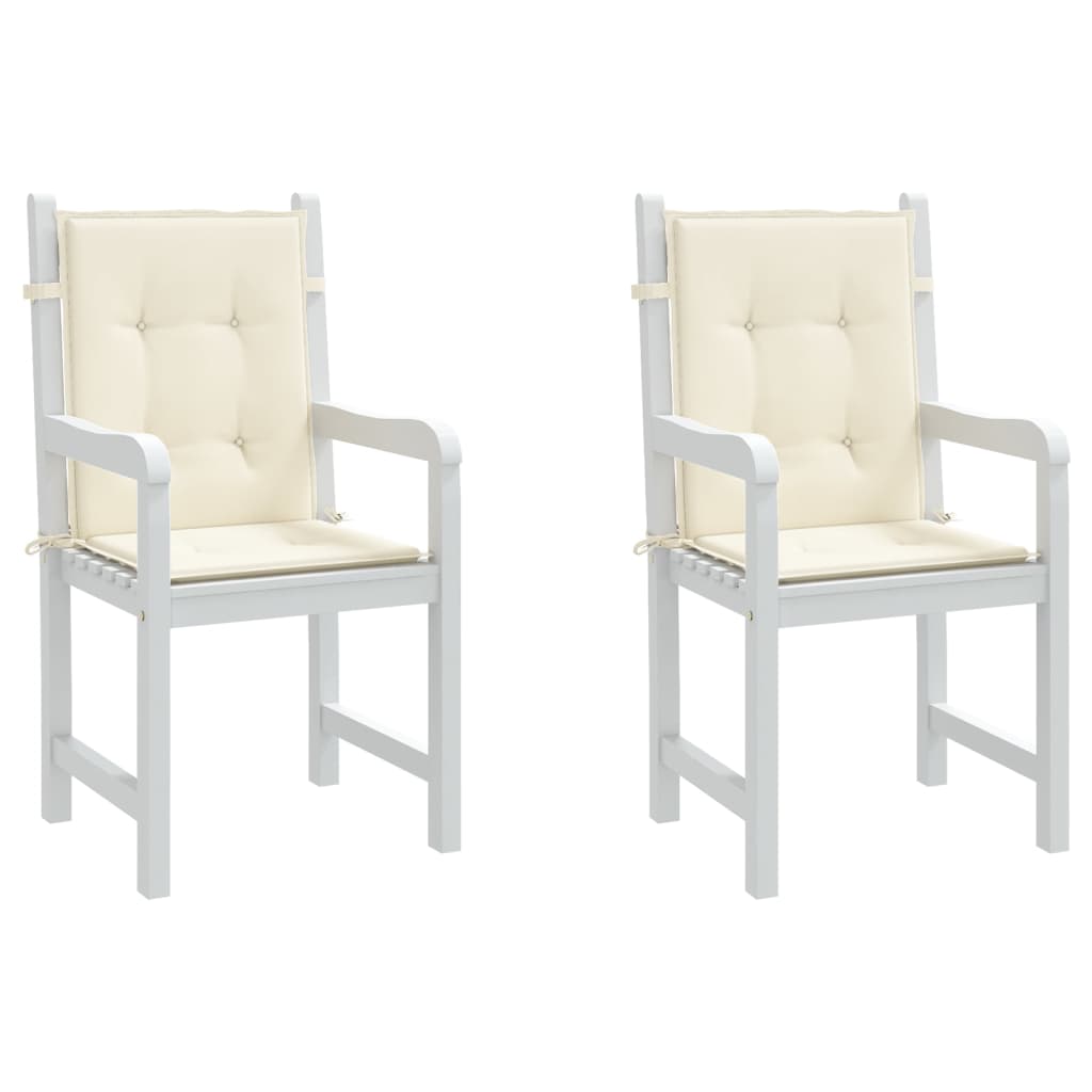 vidaXL Perne de scaun de grădină, 2 buc., crem, 100x50x3 cm