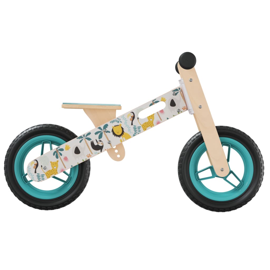 vidaXL Bicicletă de echilibru pentru copii, imprimeu și albastru