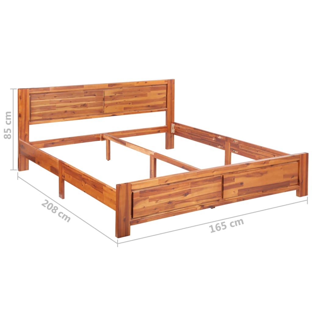 vidaXL Cadru de pat, 160 x 200 cm, lemn masiv de acacia