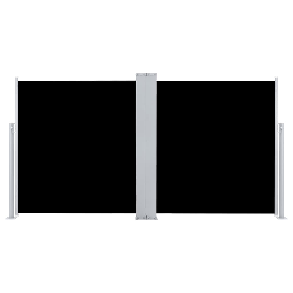 vidaXL Copertină laterală retractabilă, negru, 117x600 cm