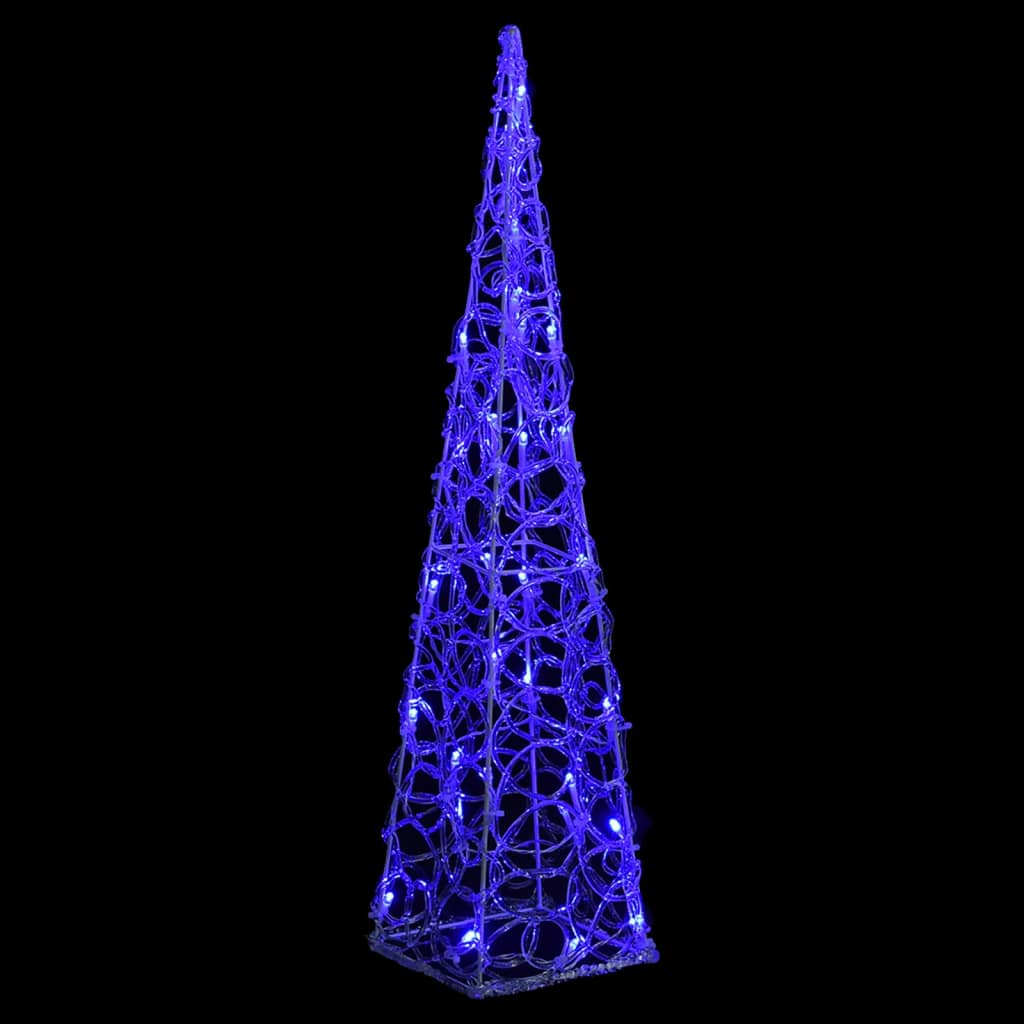 vidaXL Con de lumină cu LED decorativ, albastru, 60 cm, acril