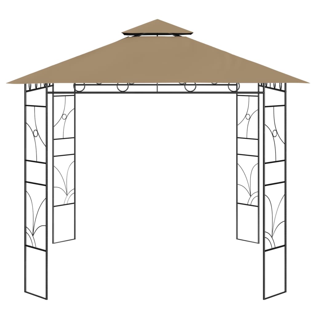 vidaXL Pavilion, gri taupe, 3x3x2,7 m, 160 g/m²