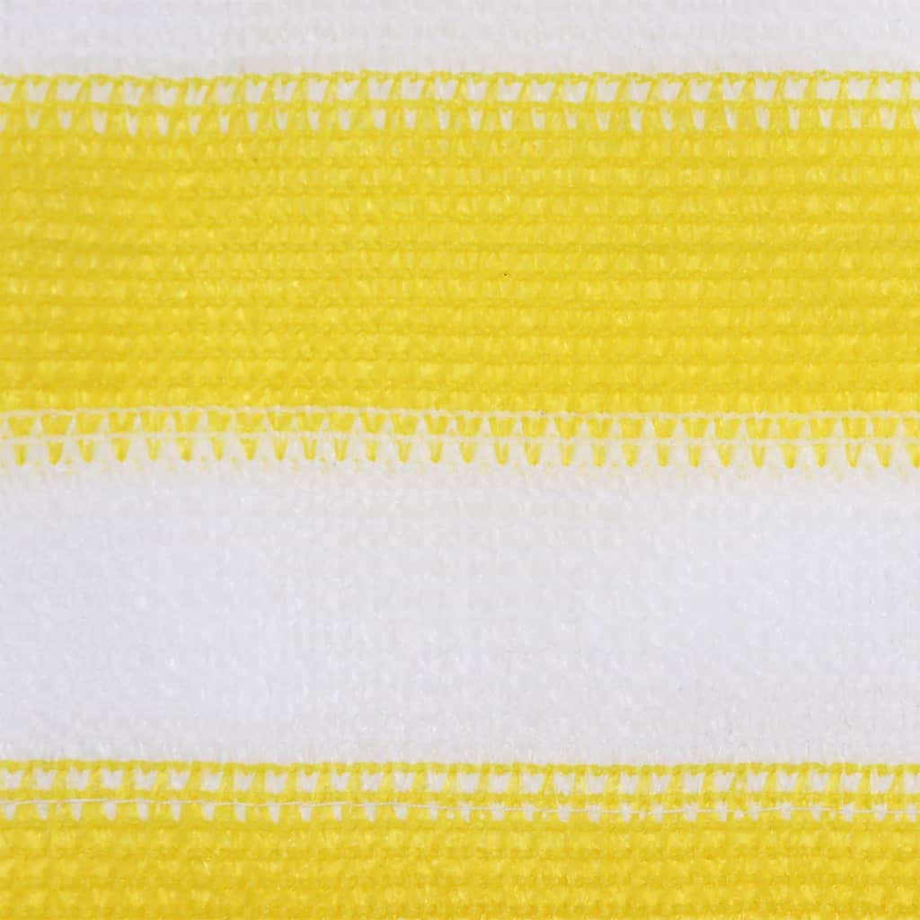 vidaXL Paravan de balcon, galben și alb, 90x500 cm, HDPE
