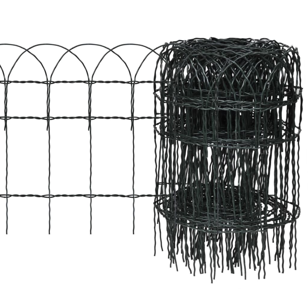 vidaXL Gard delimitare grădină fier vopsit electrostatic 25 x 0,4 m
