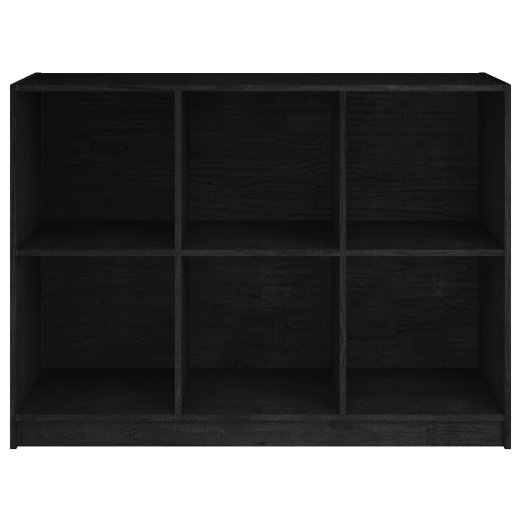 vidaXL Bibliotecă, negru, 104x33x76 cm, lemn masiv de pin