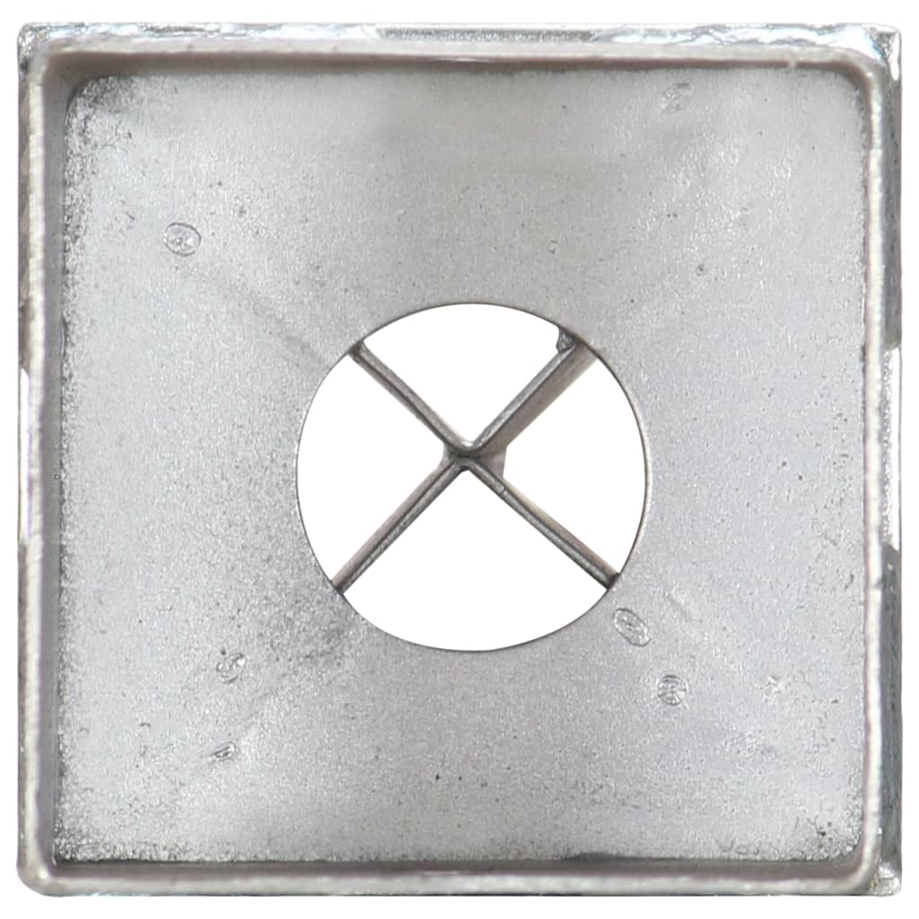 vidaXL Țăruși de sol, 12 buc., argintiu, 8x8x76 cm, oțel galvanizat