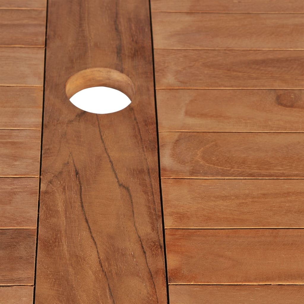 vidaXL Masă pentru exterior din lemn de tec, 120x70x75 cm