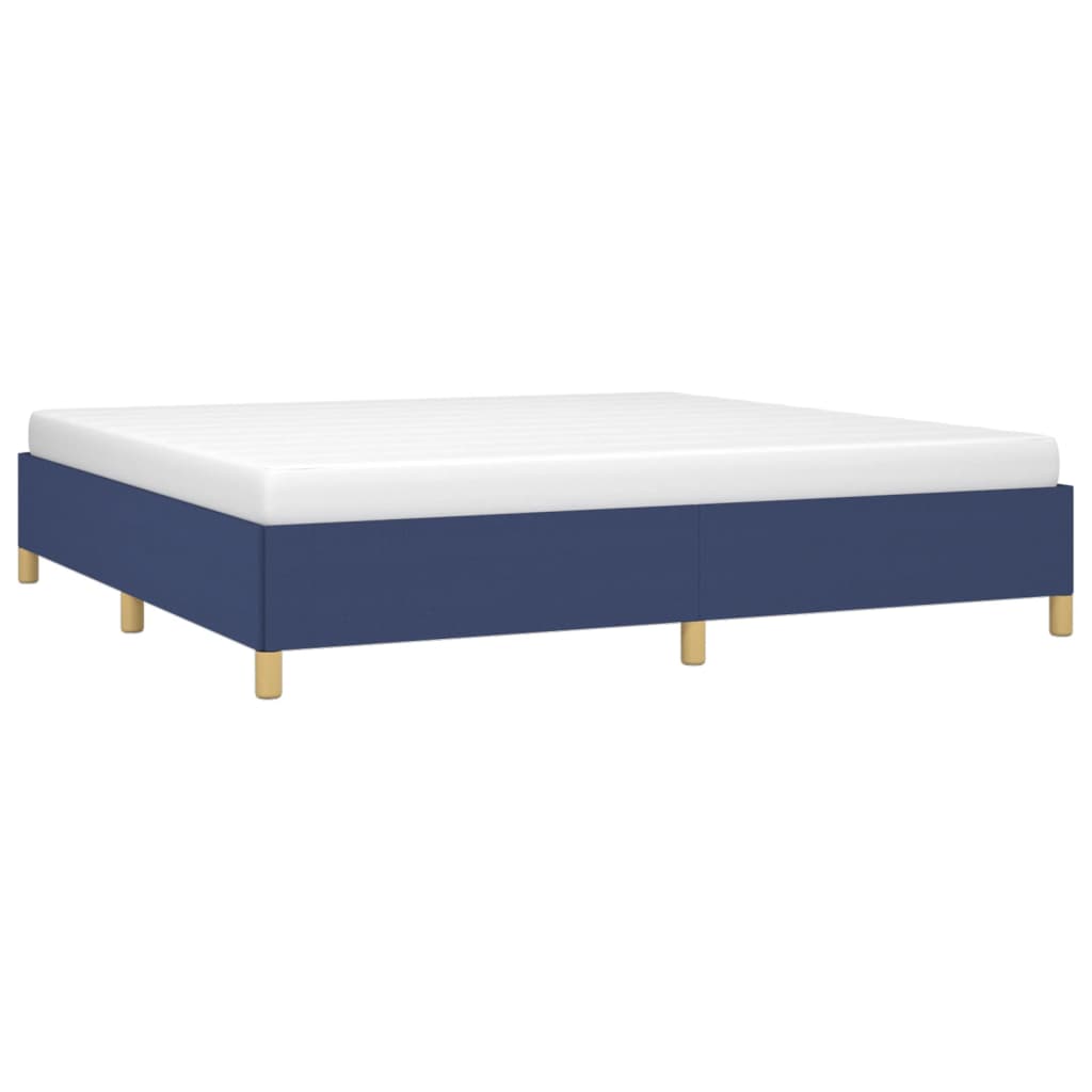 vidaXL Cadru de pat, albastru, 200x200 cm, material textil