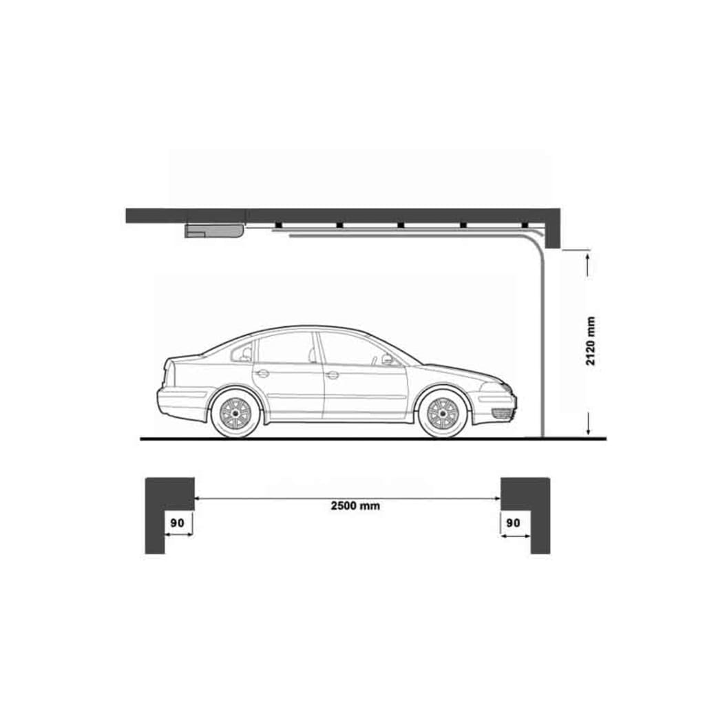 vidaXL Ușă de garaj secțională alb gri