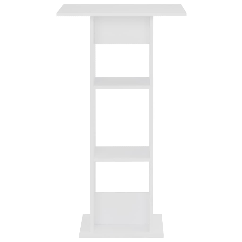 vidaXL Masă de bar, alb, 60 x 60 x 110 cm