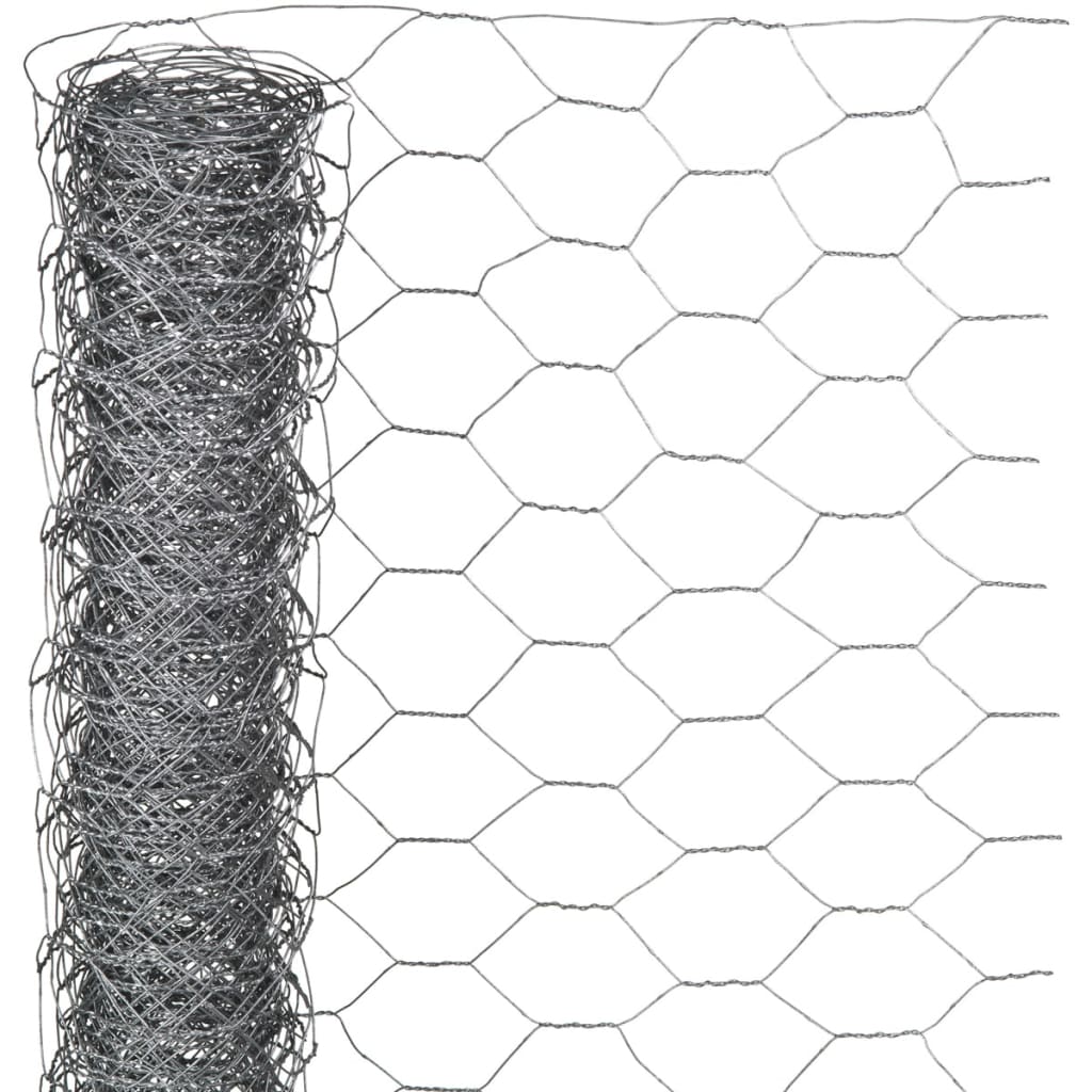 Nature Plasă din sârmă, 0,5 x 2,5 m, oțel galvanizat, 25 mm, hexagonal