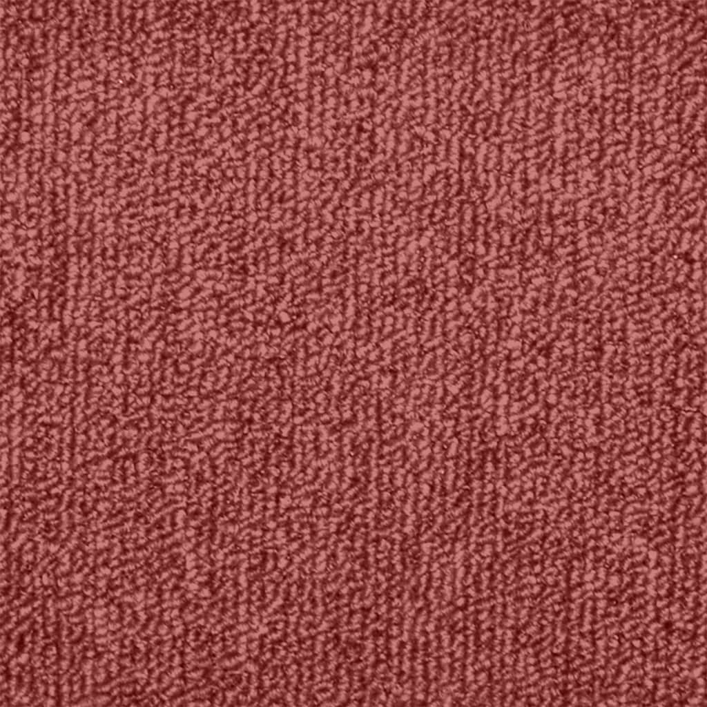 vidaXL Covorașe pentru trepte scară, 15 buc., roșu, 65x24x4 cm