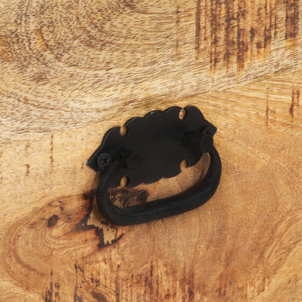 vidaXL Dulap lateral cu roți, 70 x 40 x 75 cm, lemn masiv de mango