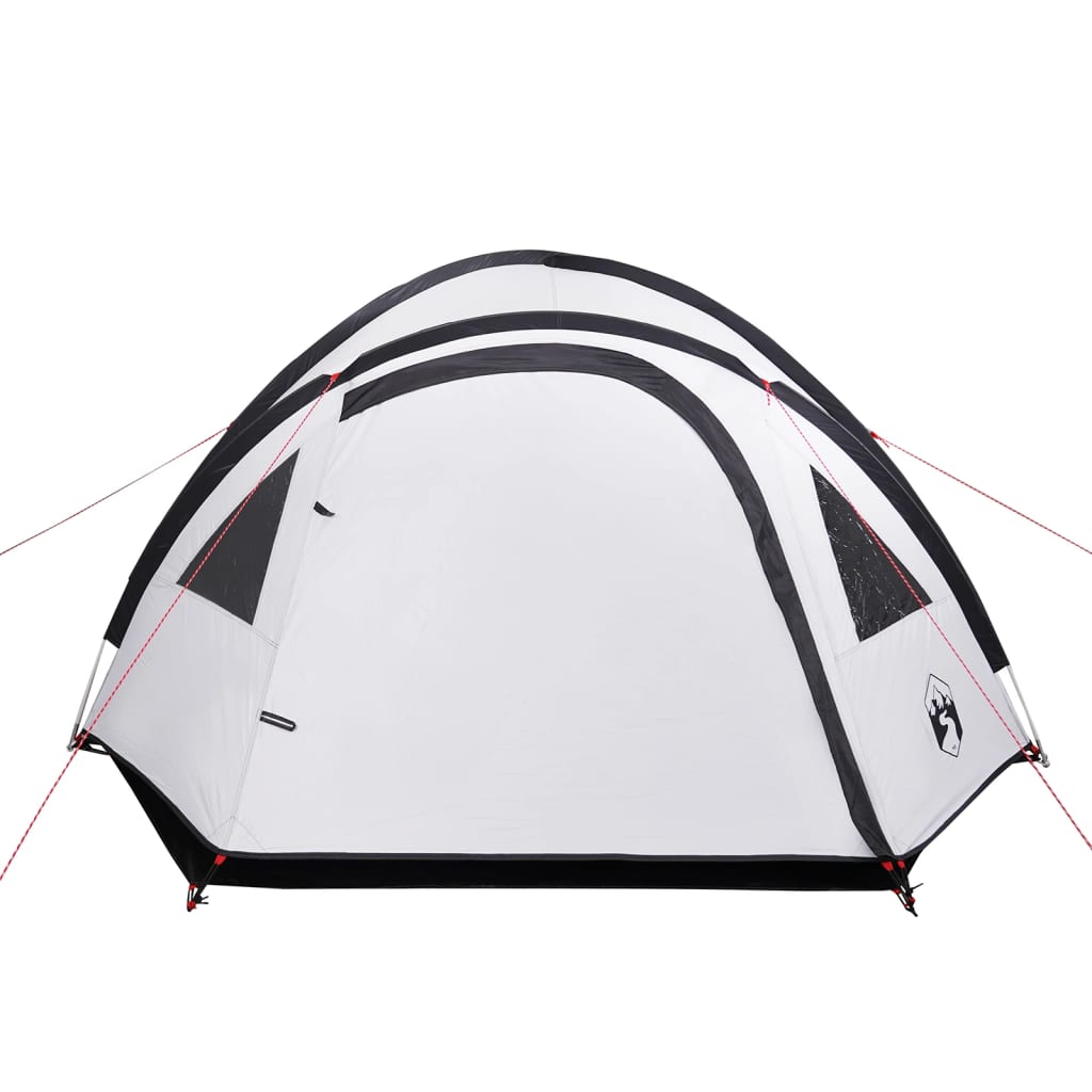 vidaXL Cort camping, 4 persoane, alb opac, țesătură, impermeabil