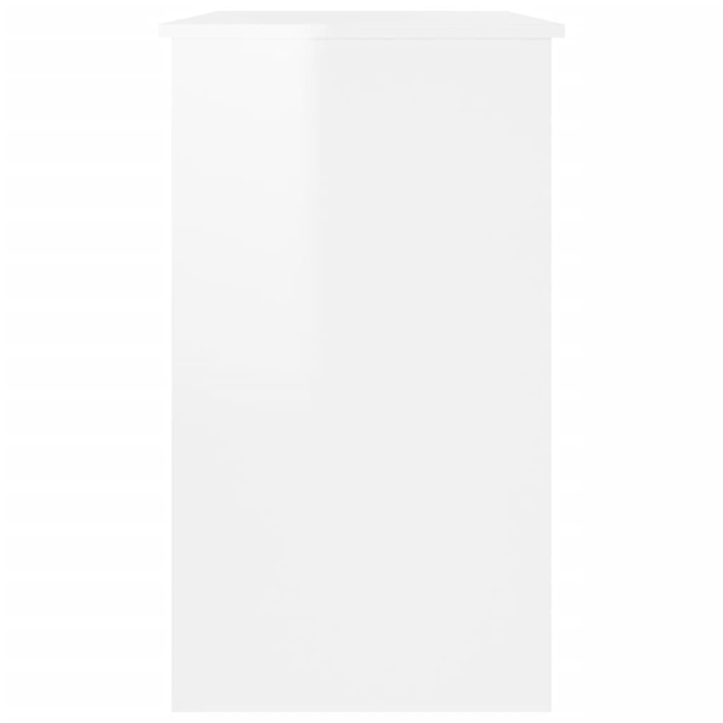 vidaXL Birou, alb extralucios, 90 x 45 x 76 cm, PAL
