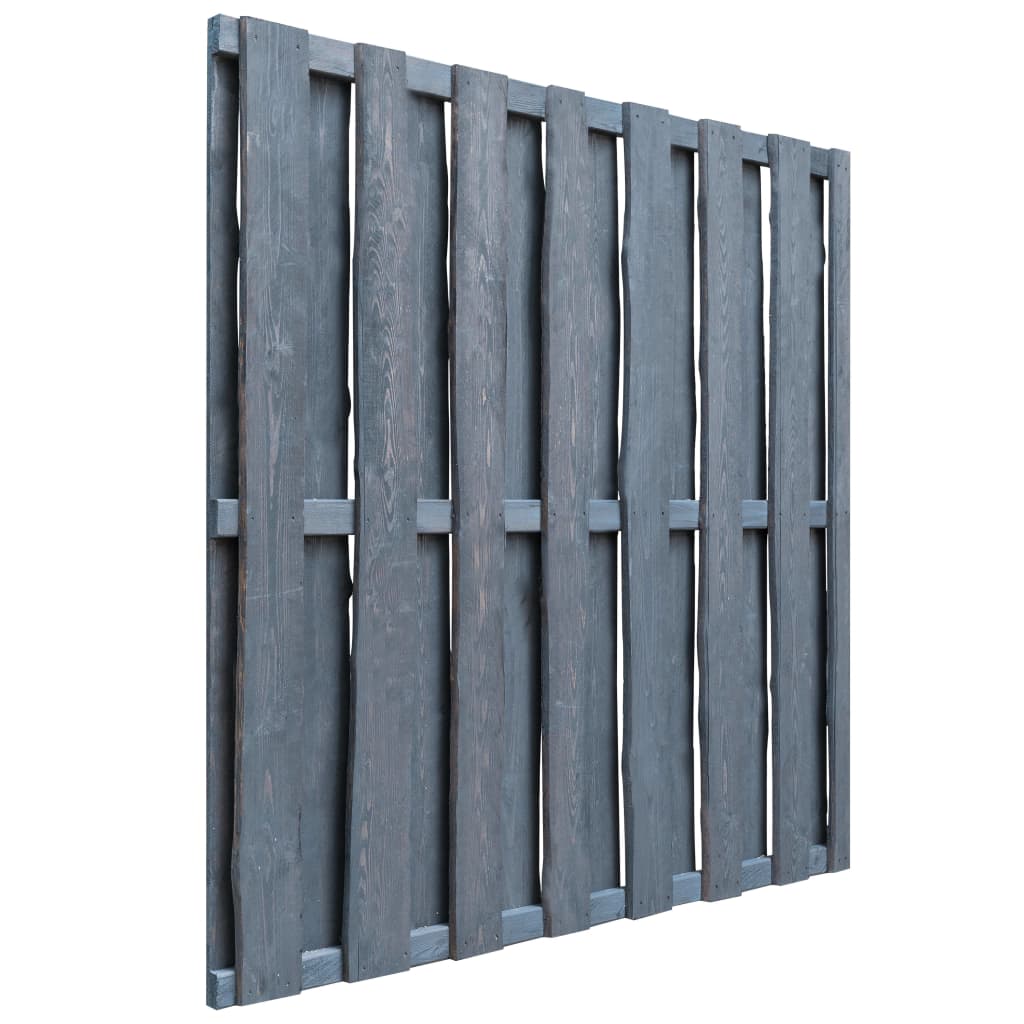 vidaXL Panou de gard cu șipci alternative, gri, 180x180 cm, lemn pin