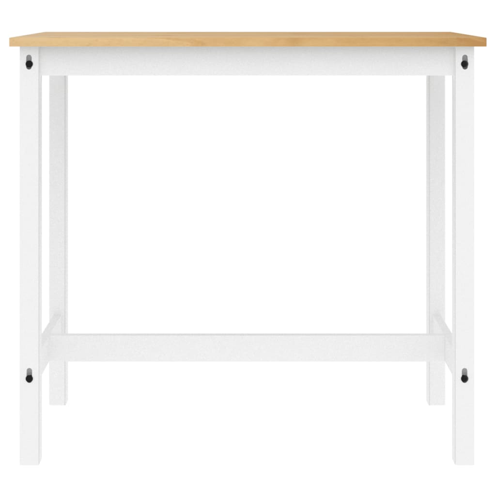 vidaXL Set mobilier de bar, 3 piese, alb, lemn masiv de pin