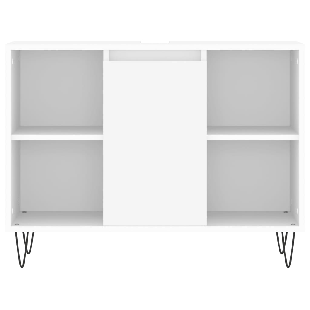 vidaXL Dulap pentru baie, alb, 80x33x60 cm, lemn compozit