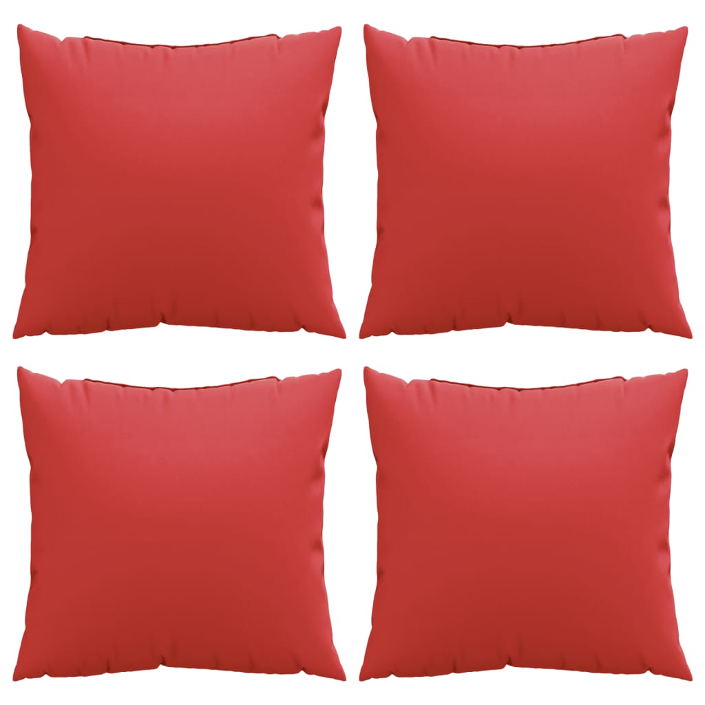 vidaXL Perne decorative, 4 buc., roșu, 40 x 40 cm, material textil