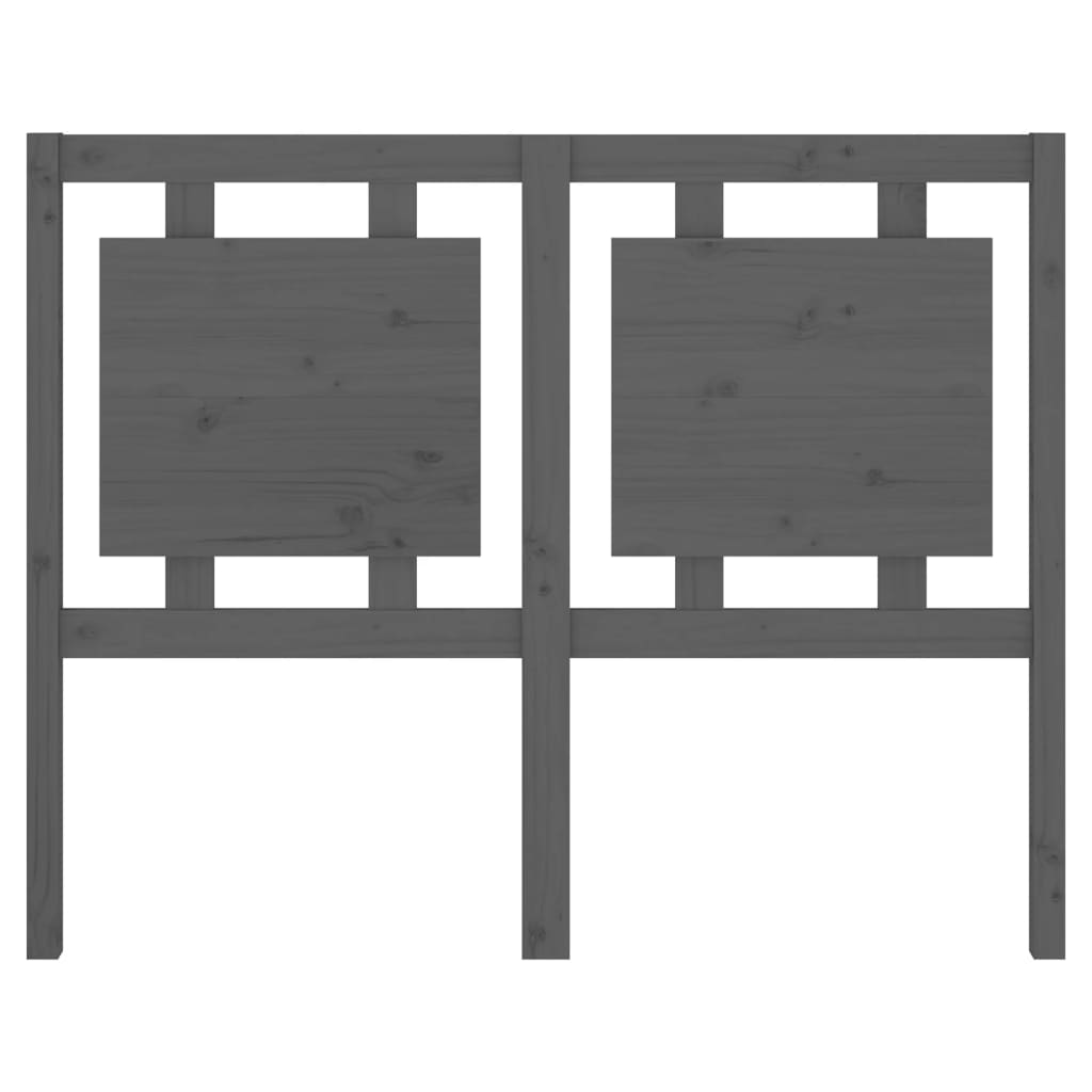vidaXL Tăblie de pat, gri, 125,5x4x100 cm, lemn masiv de pin